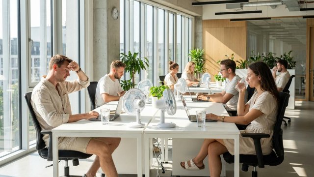 Bürohitze: Klimatisierung und flexible Arbeitszeiten als Erfolgsfaktor