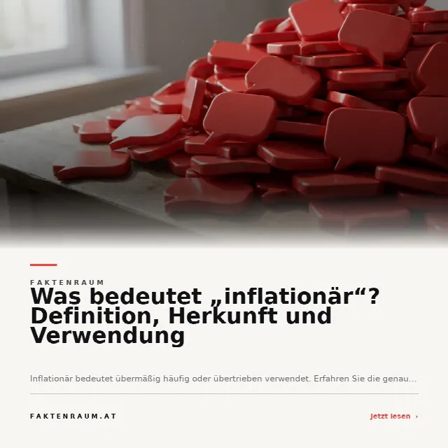 Share-Card fuer Was bedeutet „inflationär“? Definition, Herkunft und Verwendung