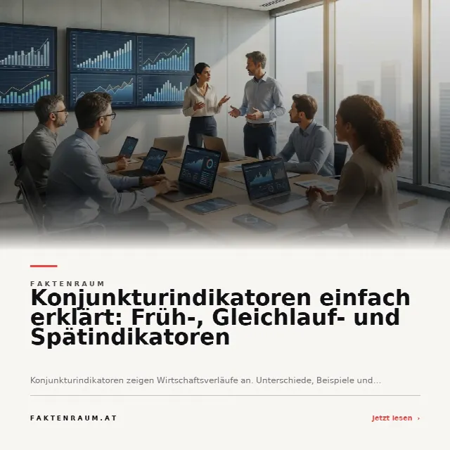 Share-Card fuer Konjunkturindikatoren einfach erklärt: Früh-, Gleichlauf- und Spätindikatoren