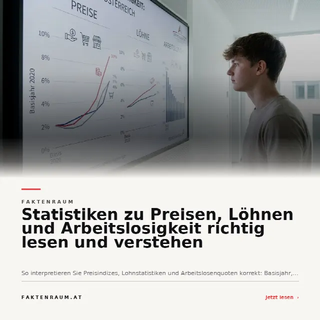 Share-Card fuer Statistiken zu Preisen, Löhnen und Arbeitslosigkeit richtig lesen und verstehen